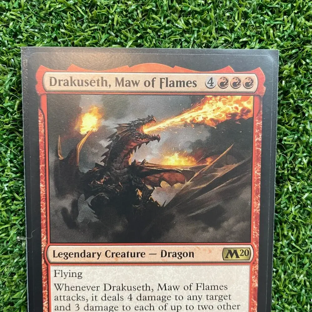 MTG Drakuseth Maw of Flames M20 Legendary Dragon Rare Card NM